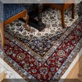 DR03. Ivory medallion hand knotted rug from India. Measures approx. 7'10" x 10' 